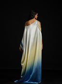 Off-Shoulder Gradient Satin Dress