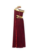Velvet Metallic Wrap Dress