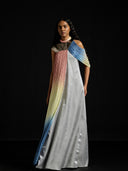 Metallic Plate Draped Kaftan