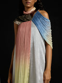 Metallic Plate Draped Kaftan