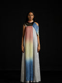 Metallic Plate Draped Kaftan