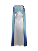 Draped Tulle Fall-Panelled Dress