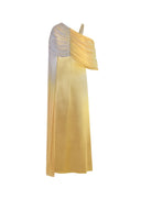 Gathered Draped Tulle Satin Dress