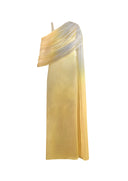 Gathered Draped Tulle Satin Dress