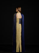 Draped Sequins Metallic Dress