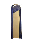 Draped Sequins Metallic Dress