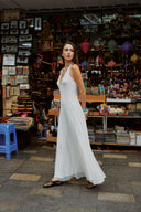 Mira Polka Halter Maxi Dress
