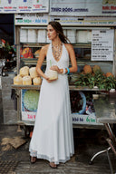 Mira Polka Halter Maxi Dress