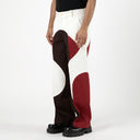 Border Panelled Trousers - Red