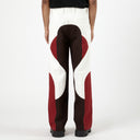 Border Panelled Trousers - Red