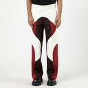 Border Panelled Trousers - Red