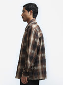 Medullary Ombre Checks Shirt- Brown