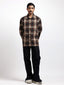 Medullary Ombre Checks Shirt- Brown