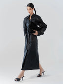 Astrid Leather Coat Black