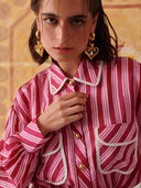 Blush Stripes Uniform Shirt