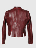 Brianna II Leather Jacket Burgundy
