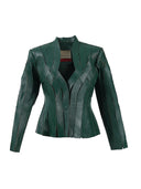 Brianna Leather Jacket Olive