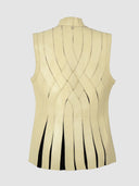 Brianna Leather Vest Butter Yellow