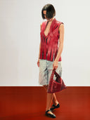 Brianna Leather Vest Red