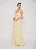 Butter Ruffle Slip Maxi Dress