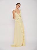 Butter Ruffle Slip Maxi Dress