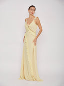 Butter Ruffle Slip Maxi Dress