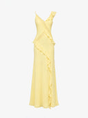 Butter Ruffle Slip Maxi Dress