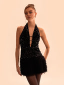 Amina Sparkling Dress in Black