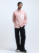 Canopy Denim Shirt- Full Sleeves- Salmon