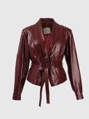 Damian Leather Jacket Burgundy
