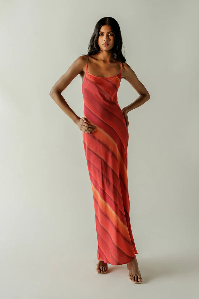 Elva Dress - Ember Stripe