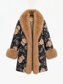 Esme Floral Fur Coat
