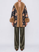 Esme Floral Fur Coat