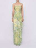 Seren Botanical Strapless Maxi Dress