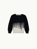 ECG Ikat Wool Sweater- Black