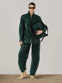 Gabriel Leather Pants Olive
