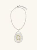 Polki Egg Medallion Necklace