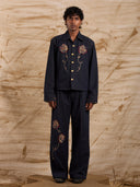 Hibiscus Hand Embroidered Jacket