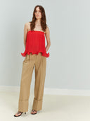 Angela - Loose Fit Trousers with Double Hem