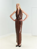 Loretta - Cowl Neck Sequin Dress