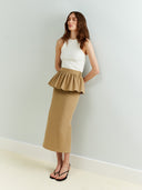 Rachel - Midi Skirt with Peplum