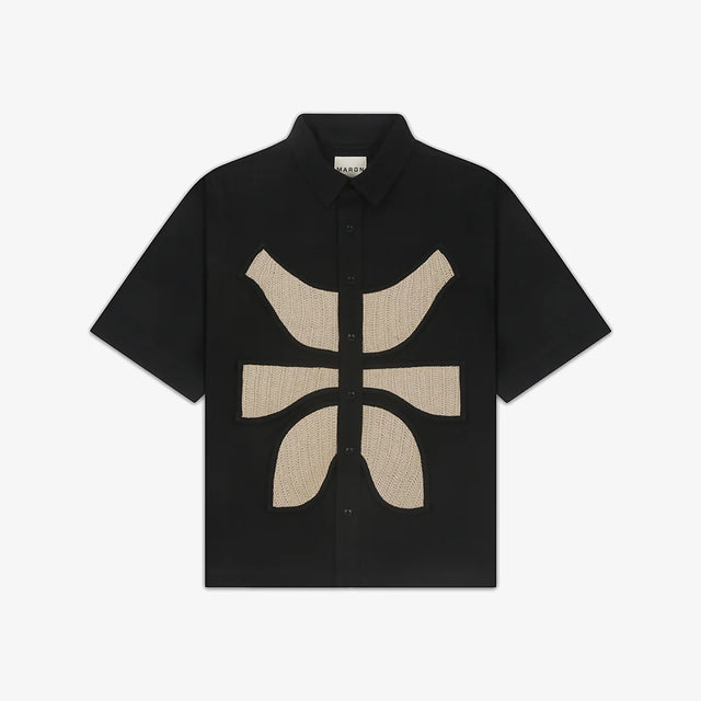 Vertebrae Symbolic Shirt Half Sleeves - Black