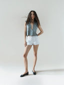 Brianna II Leather Vest Grey