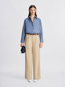 Vanilla Sand Wide-Leg Trousers