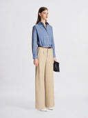 Vanilla Sand Wide-Leg Trousers