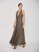 Kaya Polka Halter Maxi Dress