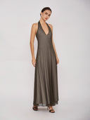 Kaya Polka Halter Maxi Dress