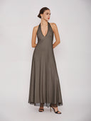 Kaya Polka Halter Maxi Dress