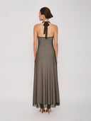 Kaya Polka Halter Maxi Dress
