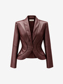 Viora Sculpted Leather Jacket